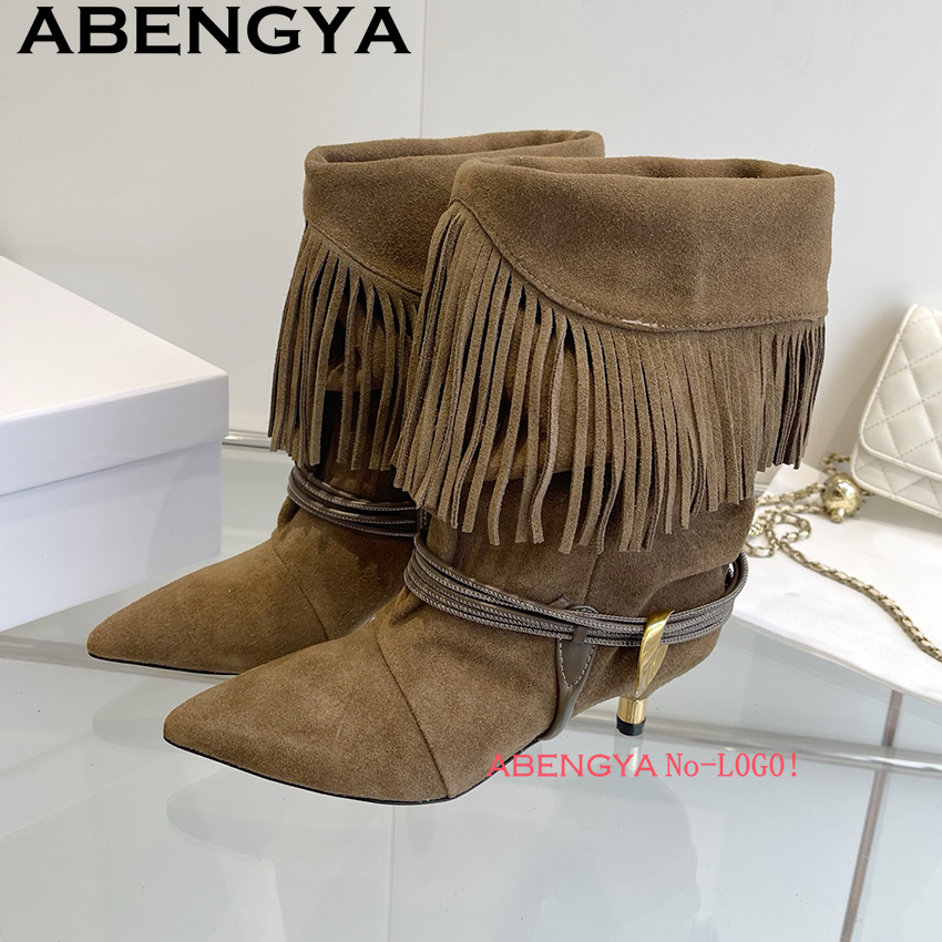 Suede Leather Edge Tassel Desi - đánh giá và giá Ethnic Fashion Week