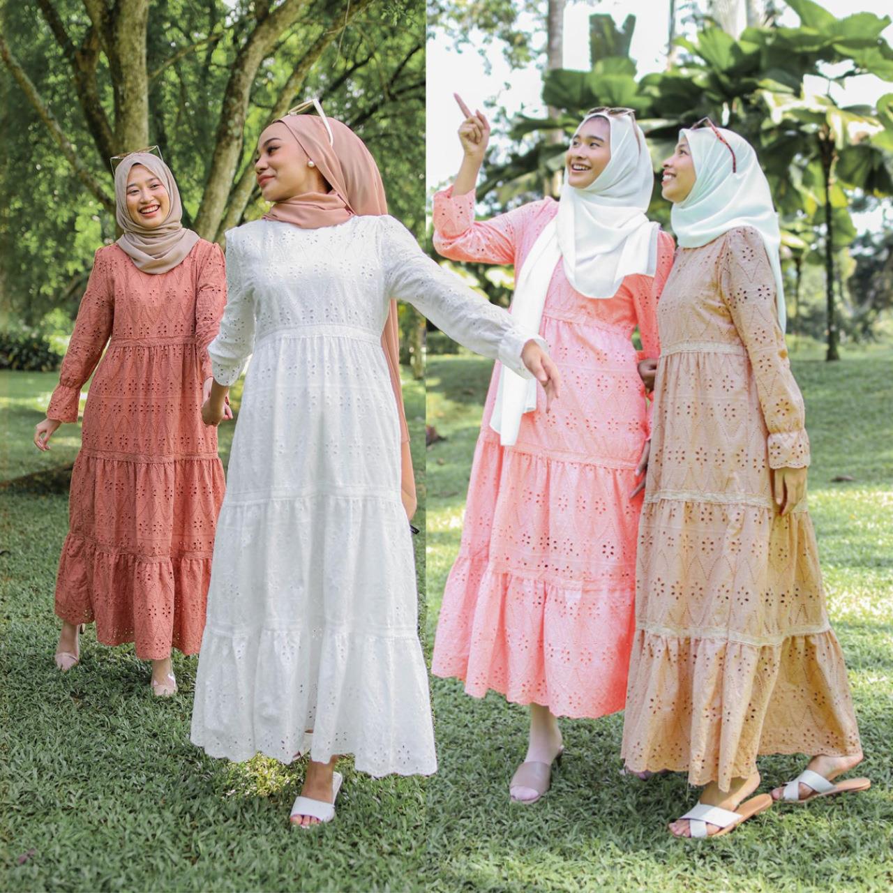 Indonesian Hollow Lace Dress W - đánh giá và giá Ethnic Fashion Wear