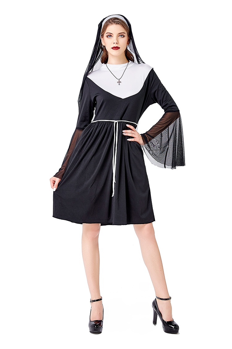 Black Nun Costume Halloween Ma - đánh giá và giá Ethnic Fashion Wear