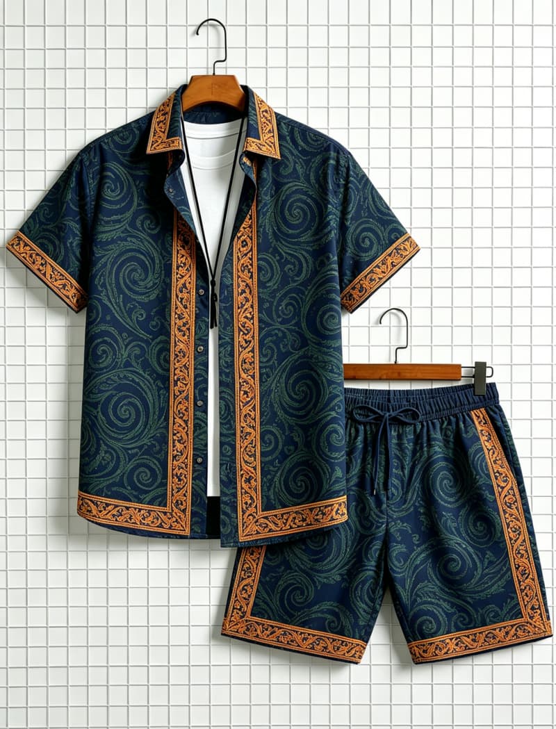 Men's ethnic border printed sh - đánh giá và giá Ethnic Style