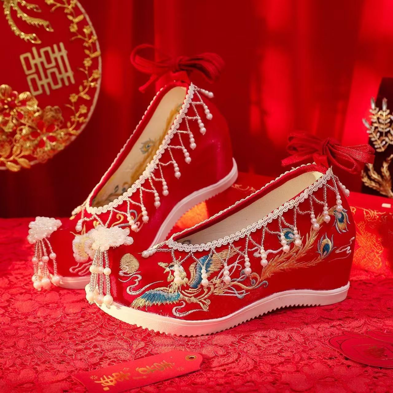 Women New Red Embroidered Wedd - đánh giá và giá Ethnic Style