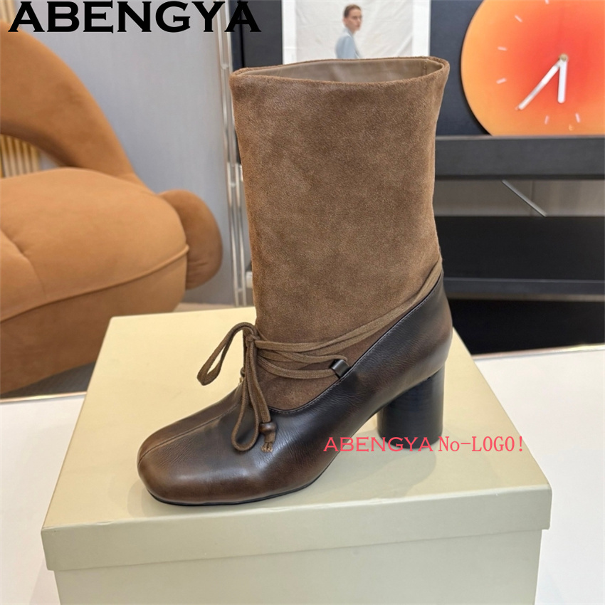 ABENGYA Chunky Heel Mid Calf B - đánh giá và giá Ethnic Fashion Week