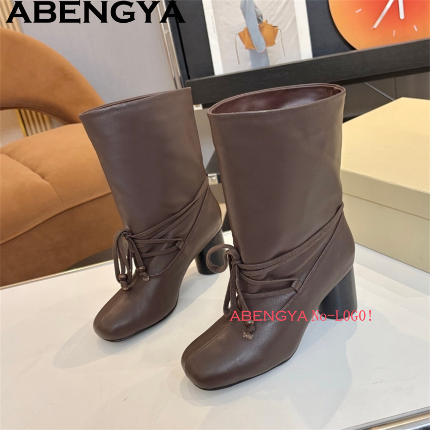 ABENGYA Chunky Heel Mid Calf B - đánh giá và giá Ethnic Fashion Week